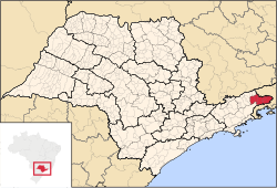 Microregion of Bananal'ın São Paulo eyaletindeki konumu