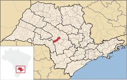 Localização de Agudos em São Paulo
