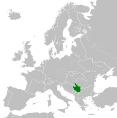 Położenie Serbii