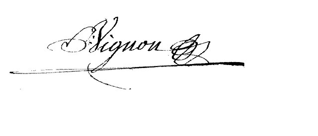 signature de Pierre Vignon