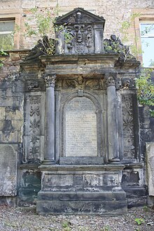 Sir James McLurg's tomb in the Covenanter's Prison Sir James McLurg's tomb.jpg