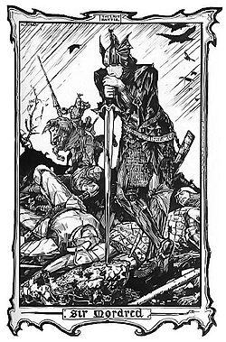 Sir Mordred by H. J. Ford, from King Arthur- The Tales of the Round Table by Andrew Lang, 1902.jpg