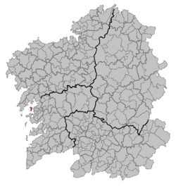 Localización de la Isla de Arosa en Galicia.