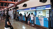 Former Garuda Indonesia ticket sales counter at Soekarno–Hatta International Airport