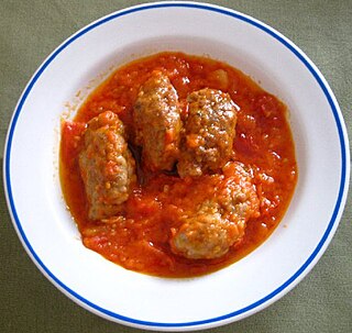 <span class="mw-page-title-main">Smyrna meatballs</span> Greek and Turkish dish of sauced meatballs