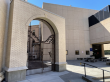 Original 1895 iron gate from the jail yard, restored in 2017 Spo Co Courthouse Iron Gate.png