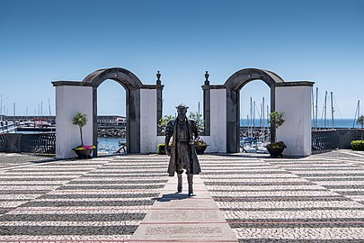 Statue of Vasco da Gama, Angra do Heroísmo, Azores, Portugal