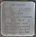 Stolperstein Wielandstr 2 Dinslaken Jakobs Renate