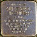 Stolperstein für Kurt Siegfried Hirschhorn (Ludolf-Camphausen-Straße 34)