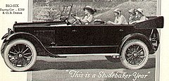 Studebaker Big Six Touring Car модели 1920 года — туринг с тремя рядами сидений