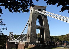 An early bridge of this type, the Clifton Suspension Bridge