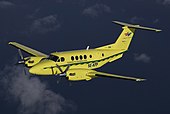 The Beech King Air and Super King Air are the most-delivered turboprop business aircraft with 7,300 by May 2018 Svensk flygambulans97.jpg