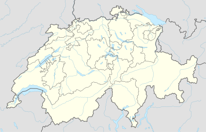 Карта Швейцарии с точками, обозначающими объекты всемирного наследия.