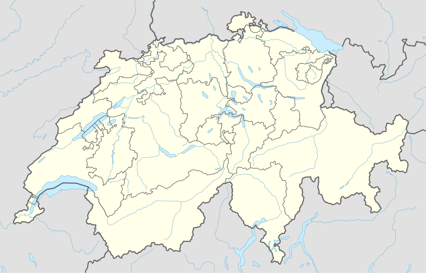 A map of Switzerland with dots indicating World Heritage Sites