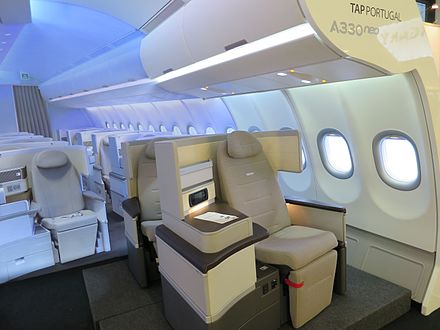 TAP Air Portugal A330neo interior mock-up