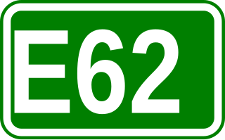 <span class="mw-page-title-main">European route E62</span> Road in trans-European E-road network