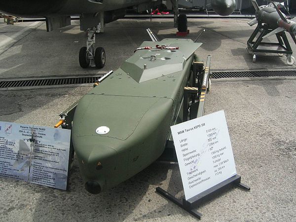 A Taurus KEPD 350 cruise missile of the German Luftwaffe.