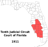 Zehntes Gerichtsgericht von Florida 1911.svg