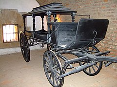 Jewish hearse, Theresienstadt concentration camp, Terezín, Czech Republic.