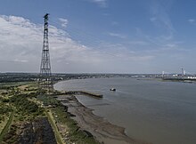 400 kV Thames Crossing the tallest Electrical pylons in the United Kingdom The 400 kV Thames Crossing Kent tower.jpg