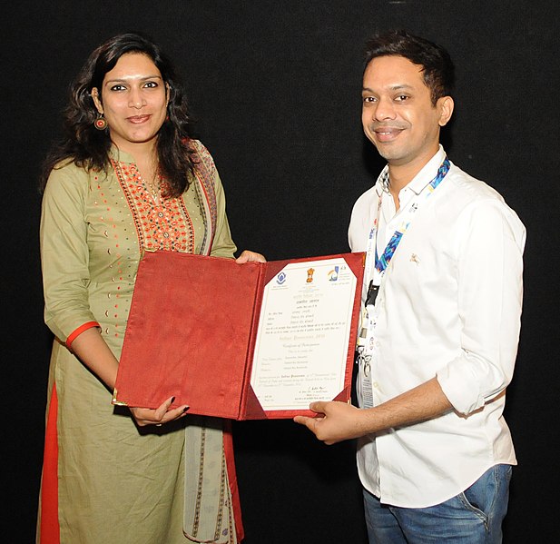 File:The Director Nishant Roy Bombarde at the presentation of his film ‘Daaravtha’ (NF), during the 47th International Film Festival of India (IFFI-2016), in Panaji, Goa on November 22, 2016.jpg