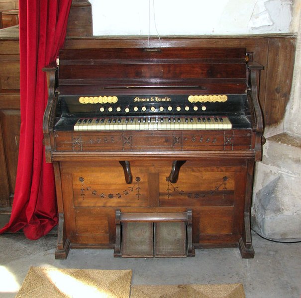 File:The church of St Mary in East Walton - harmonium - geograph.org.uk - 1745270.jpg