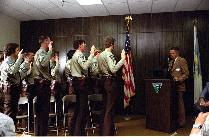 File:The original 13 BLM rangers take their oath of office on April 7, 1978. (29634560694).jpg