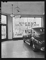 The showroom of the Pierson Motor Company