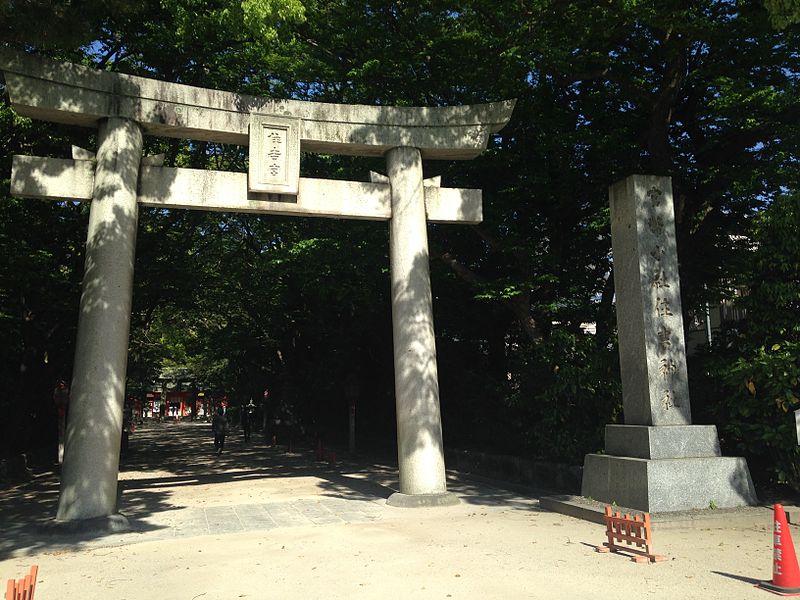 File:Torii (West Gate) of Sumiyoshi Shrine.JPG