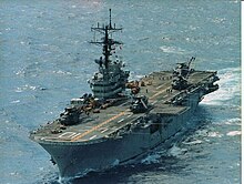 USS Tripoli, a U.S. Navy Iwo Jima-class helicopter carrier USS Tripoli LPH10 a.jpg
