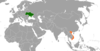 Location map for Ukraine and Vietnam.