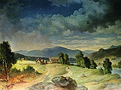 Utsigt af byn Sälen målning av Kung Karl XV.jpg