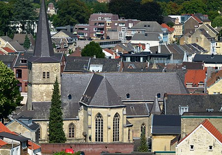 Valkenburg, Kasteelruïne, uitzicht centrum02