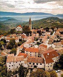 Veduta aerea di Gallignana