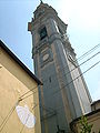 Campanile della chiesa di Velva, Castiglione Chiavarese, Liguria, Italia