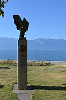 Milan Knobloch: Pomník Jana Palacha u Ženevského jezera ve Švýcarsku (Vevey)