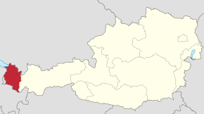 Poziția regiunii Vorarlberg