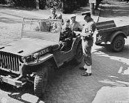 The World War II jeep with Bantam trailer, Potsdam, Germany