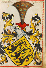 Blazono de Waldburg el la Blazonaro de Scheibler el 1450–1480