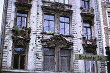 Wartime damage still visible in 1984 Wartime damage, Cologne 1984.JPG