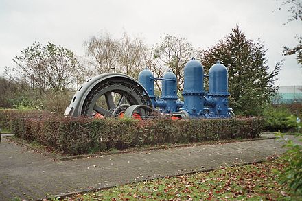 A large, electrically driven pump for waterworks  near the Hengsteysee, Germany