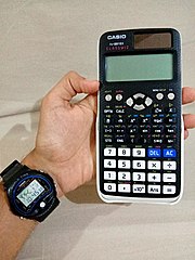 TS-150 watch (left) and FX-991EX scientific calculator (right)