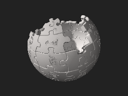 Wikipedia's globe logo in 3-D WikipediaGlobeOnePiece.stl