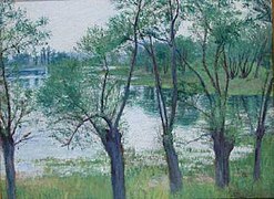 Willows by the River, Giverny by Mariquita Gill