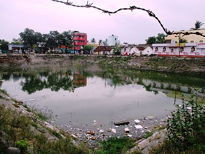 Temple tank in Yathothkari Perumal Temple where Poigai Azhwar originated Yathothkari (6).jpg