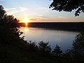 Zalazak Sunca na srednjem toku Dunava.
