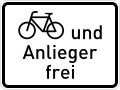 Bicycle and residents allowed