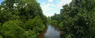 Der Świder von der Brücke in Otwock