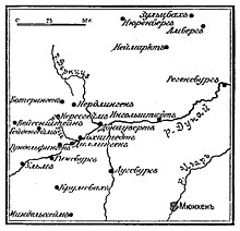 Карта-схема к статье "Нересгейм". Военная энциклопедия Сытина (Санкт-Петербург, 1911-1915).jpg