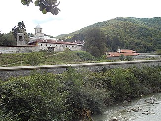 The river at the Visoki Dečani Monastery outside Deçan
